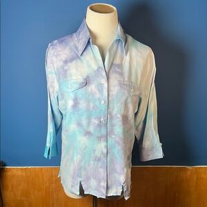Tie-Dye vintage Button-Up Shirt